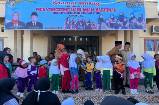 Camat Kampar Utara Hadiri Acara Menyonsong Hari Anak Nasional tingkat Kecamatan