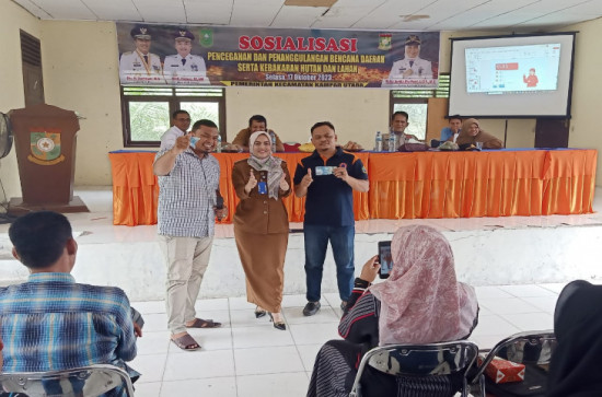 Camat Kampar Utara buka sosialisasi Pencegahan dan Penanggulangan Bencana Daerah Serta Karlahut