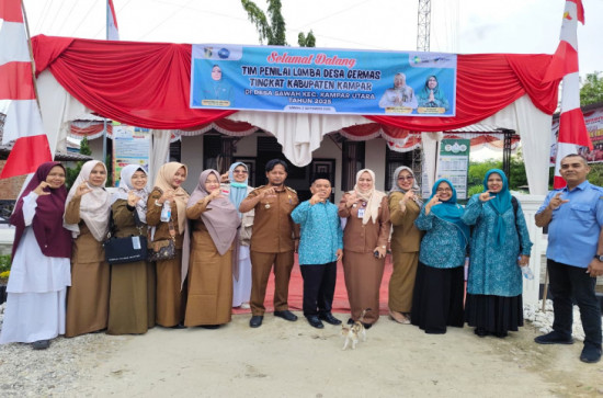 Penilaian dan Pembinaan Germas Desa Sawah oleh Pokja IV PKK Kabupaten Kampar