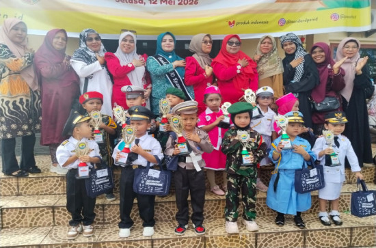 Meriah! Bunda PAUD Kampar Utara Tutup Rangkaian Hari Anak Nasional Tingkat KB